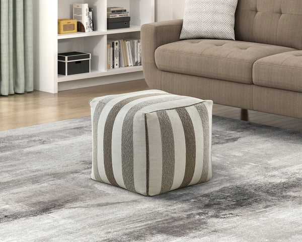 English Elm Modern Square Pouf - Multi-Color Jacquard Ottoman, Versatile Footrest & Accent Piece For Any Room B011P251656