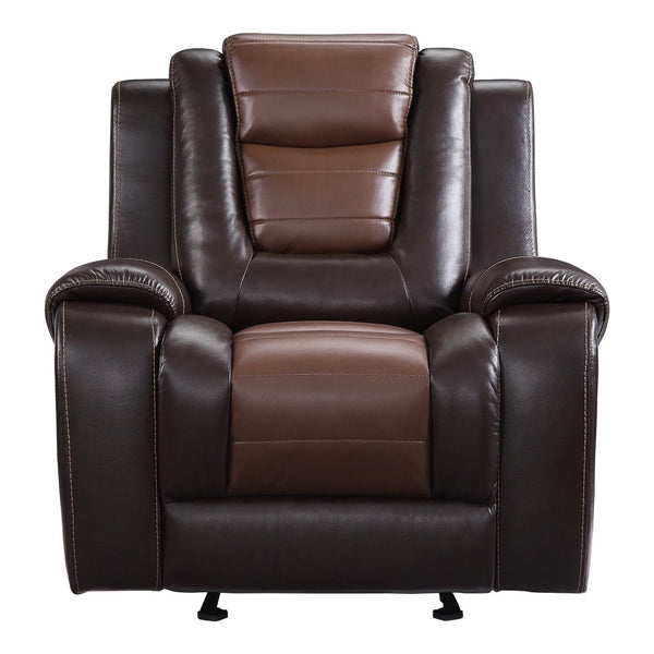 English Elm Modern Faux Leather Glider Recliner with Pocket Coil Support for Formal Living Rooms B011P228566