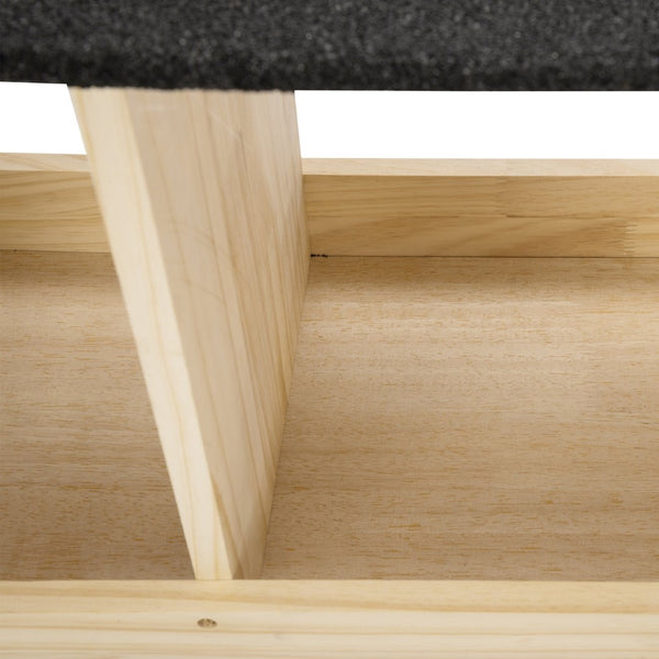 English Elm Chicken Nesting Box with Asphalt Roof Three Compartments Solid Pine Backyard Coop W2181P363545