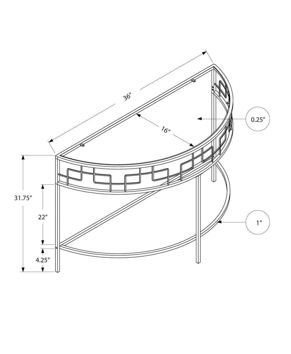 English Elm Accent Console Table with Tempered Glass Top and Geometric White Metal Frame for Entryway Living Room White 39 L x 18 W x 7 H B2710P218947