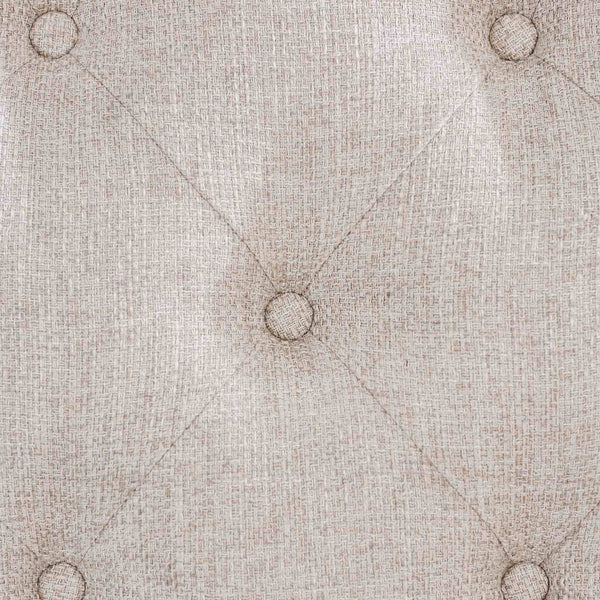 English Elm Rustic Sleigh California King Bed Tufted Linen Fabric Solid Wood Bedroom Frame B2741S00865