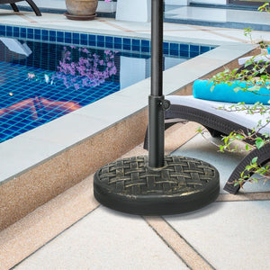 English Elm Outsunny 18" Heavy Duty Patio Umbrella Base - 40 Lbs Concrete Stand With Elegant Bronze Finish W2225P200629-GIGA