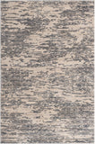 Unique Loom Oasis Water Machine Made Abstract Rug Gray, Ivory/Beige/Blue/Navy Blue 6' 0" x 9' 0"