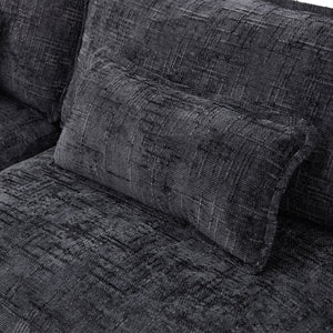 English Elm United We Win 112" Oversized Chenille Sectional Sofa With Storage Ottoman, Usb Ports & Phone Holder W1568S00192-GIGA