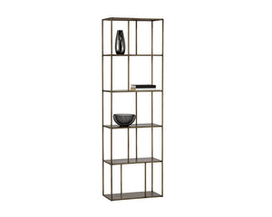 Sunpan Eiffel Bookcase - Stylish Iron Storage Solution for Living Spaces, Office, and Modern Decor Small - 23.75W x 12D x 76.75H