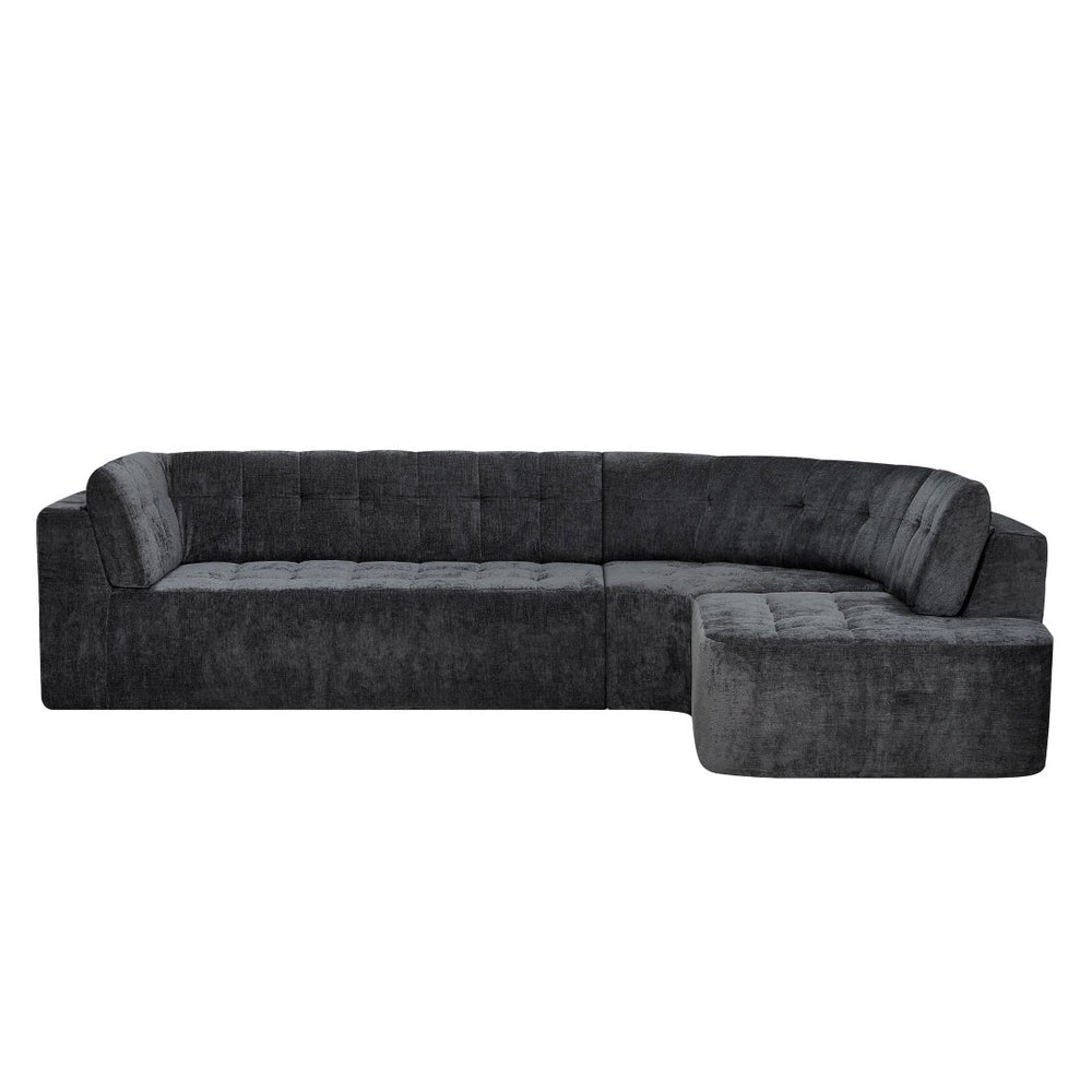 English Elm 119'' Curved L-shaped Sectional with Button Tufting and Pocket Spring Seating N760S0000048E