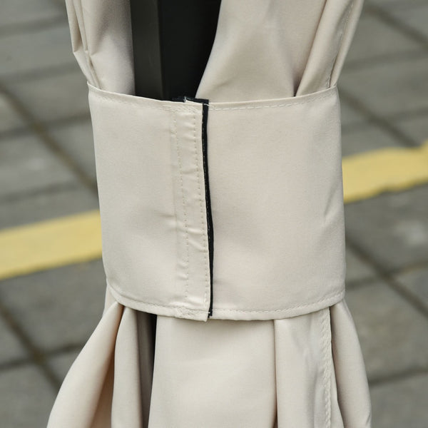 English Elm Outsunny 10' X 12' Gazebo Sidewall Set – Beige Panels With Hooks For Privacy, Sun & Insect Protection W2225P174281-GIGA