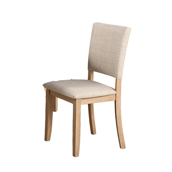 English Elm Contemporary Round Pedestal Dining Set with Upholstered Chairs for Modern Interiors Natural B2741S00781