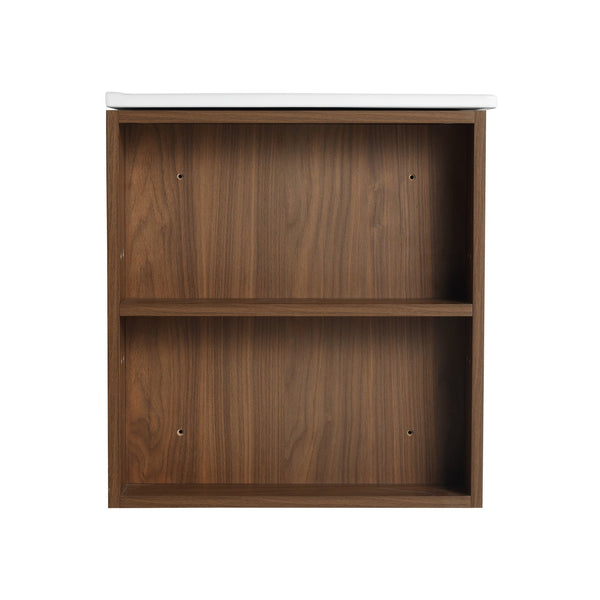 English Elm 30" Wall Mount Bathroom Vanity With Ceramic Sink & Soft-Close Drawers For Modern Storage Solutions W999S00207