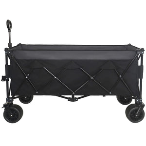 English Elm 51-inch Heavy Duty Folding Utility Wagon with All-terrain Wheels and 480lb Steel Frame W2932P289386
