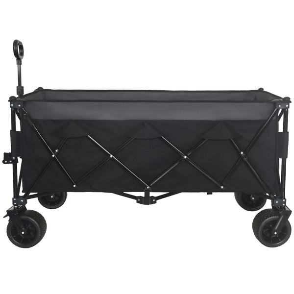English Elm 51-inch Heavy Duty Folding Utility Wagon with All-terrain Wheels and 480lb Steel Frame W2932P289386