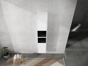 English Elm 12" Bathroom Side Cabinet - Wall-Mounted, Soft-Close Doors, Space-Saving Design For Modern Storage Solutions W999S00280