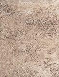 Unique Loom Oasis Wave Machine Made Abstract Rug Brown, Beige/Ivory/Light Brown 8' 0" x 10' 0"