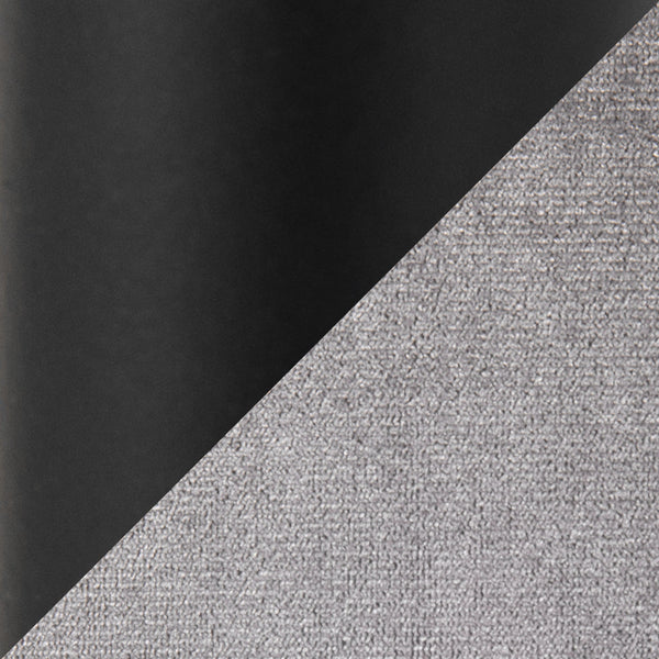 English Elm Clara-Marcel 5-Piece Contemporary Dining Set – Black Metal Table, Clear Tempered Glass Top & Silver Velvet Chairs B202S01480