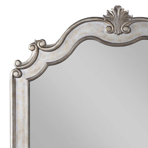 English Elm Esteban Antique Champagne Mirror with Arched Frame and Intricate Poly-Resin Trim for Elegant Décor B2726P257374