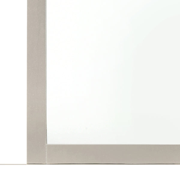 English Elm Elegant Silver Champagne Wall Mirror with 35"x37" Stylish Finish, Lightweight Durable Particle Board Appeal B078108304