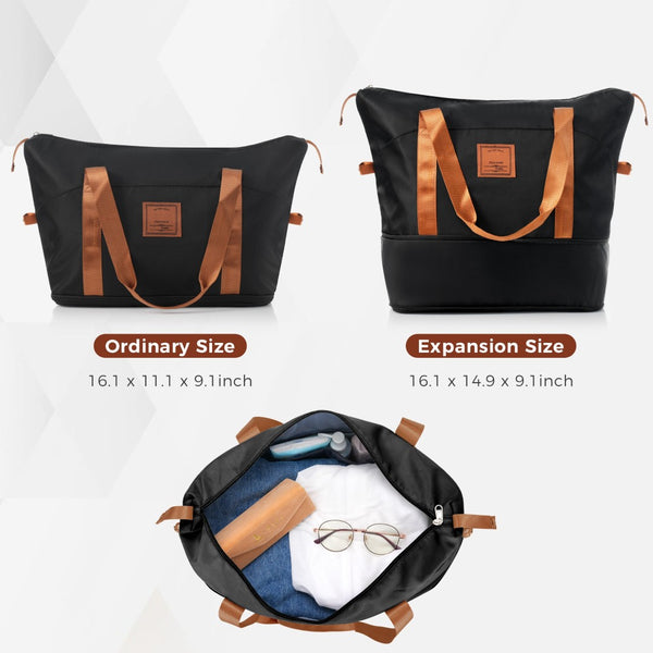 English Elm Luggage Set 4 Piece Abs Hard Shell Spinner Suitcases with Usb Port and Cup Holder Black+Brown N726P185038A