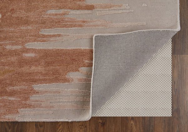 Feizy Rugs Anya Modern Watercolor-inspired Hand-tufted Wool And Viscose Rug For Contemporary Spaces Red,Brown,Orange Wool,Viscose Any8883frstbrnh00