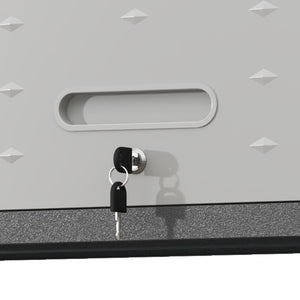 English Elm Heavy Duty Wall Mounted Steel Cabinet Locking Lift Door Garage Workshop Storage Black+ Gray T2398P236483