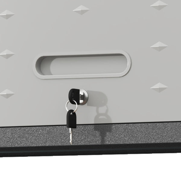 English Elm Heavy Duty Wall Mounted Steel Cabinet Locking Lift Door Garage Workshop Storage Black+ Gray T2398P236483