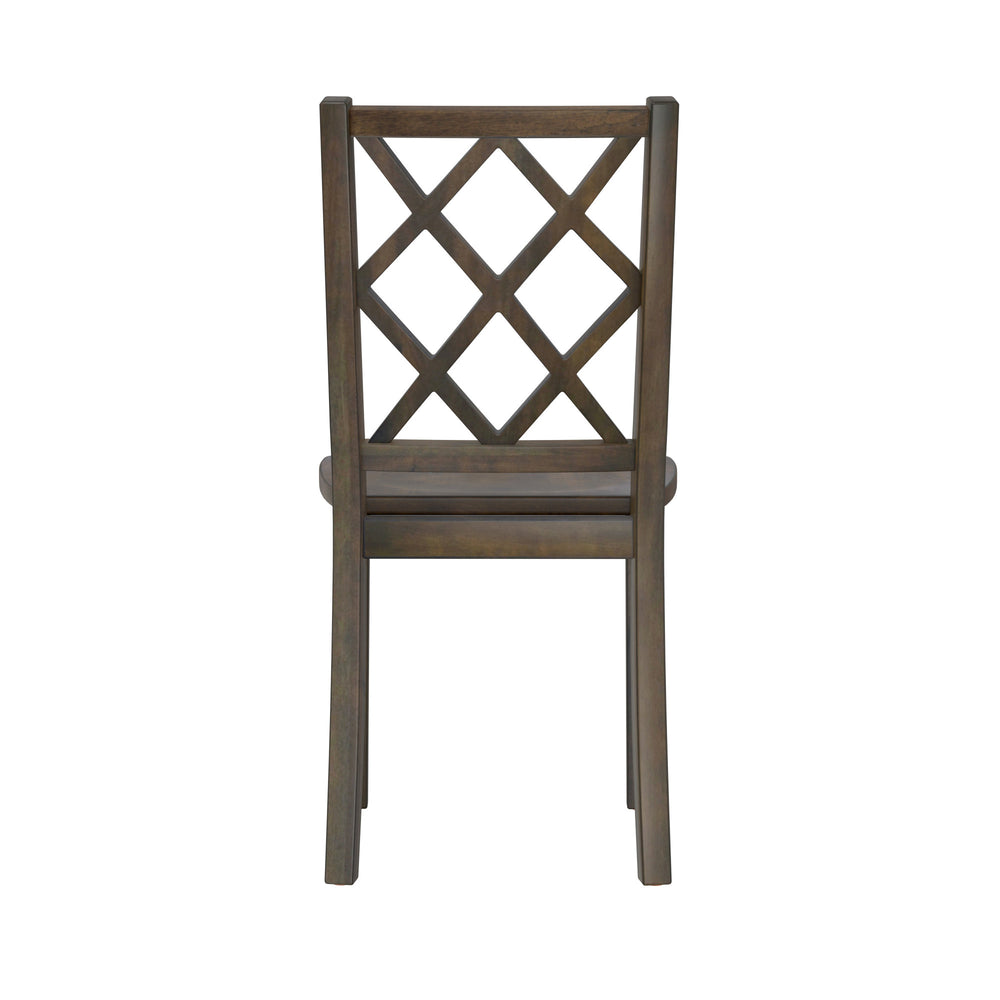 English Elm Wallace & Bay - Brown Transitional 5-Piece Dining Table Set in Bitters Brown Engineered Wood, Easy-Care Style, 48" Table B2709P212263