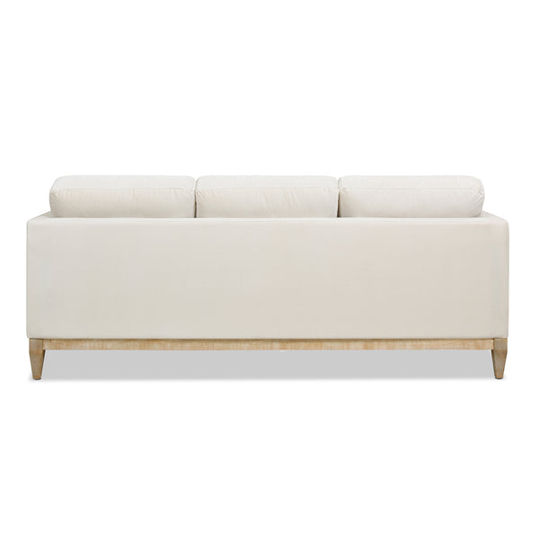English Elm Jennifer Taylor Home - Knox 84" French Beige Performance Velvet Sofa - Modern Farmhouse Style, Family-Friendly Comfort B2719P238335