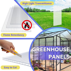 English Elm 6 Twin Wall Polycarbonate Greenhouse Panels Uv Blocking Thermal Insulated Roofing W3213P458686