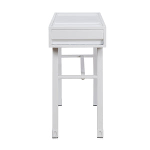English Elm White Industrial Writing Desk with Drawer, Recessed Panel Design, Safety Stop, 47.5"W x 30.5"H B062P184574
