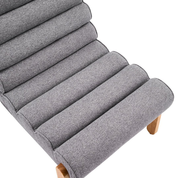 English Elm Fluffy Shearling Accent Chair Plush Tiered Back Solid Wood Frame Cozy Reading Nook Dark Gray,Natural N767P366257G