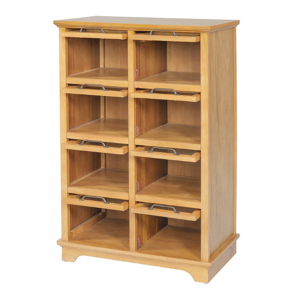 English Elm Modern Glass Front Display Cabinet Solid Wood Frame Antique Bronze Pulls Farmhouse N758P412512N