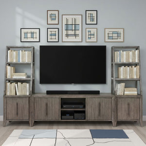 English Elm Avana Fully Assembled Acacia Media Console with Bronze Hardware for Living Rooms B108P468529
