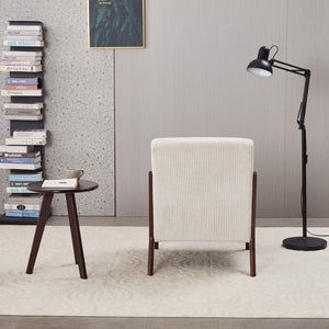 English Elm Mid-Century Modern Accent Chair & Coffee Table Set - Vintage Luxury For Stylish Living Spaces! W2989P362830
