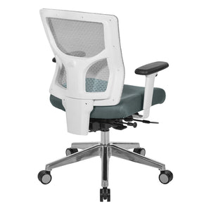 OSP Home Furnishings Progrid® Breathable Mesh Mid Back Office Chair with Lumbar Support and Aluminum Base 95673-2M