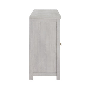 English Elm Ellington 74" TV Stand Console with Realistic Electric Fireplace, Heater, LED Ambiance, Storage B061P296416