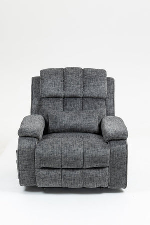 English Elm Oversized Power Lift Recliner Chair with Massage Heating and Usb Charging for Living Room Grey W547S00071