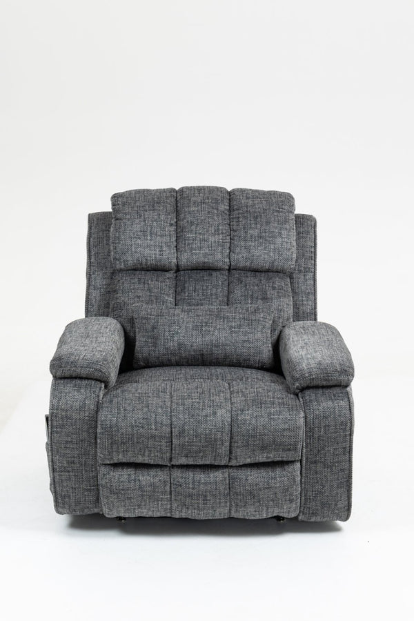 English Elm Oversized Power Lift Recliner Chair with Massage Heating and Usb Charging for Living Room Grey W547S00071