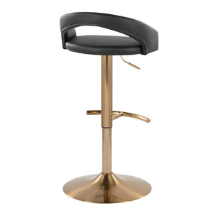 English Elm Adjustable Swivel Barstools Set of 3 Chrome Base Natural Wood Green Fabric Seat Black B202S02037