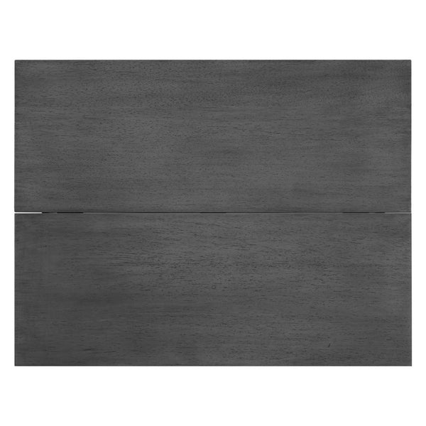 English Elm Topmax Farmhouse Drop Leaf Acacia Veneer Dining Table Seats Four Small Spaces Gray N717P379754E