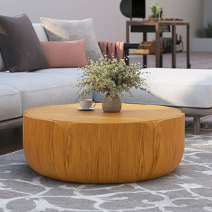 English Elm 35.43" Square Mgo Cement Coffee Table Weatherproof Indoor Outdoor Low Profile Modern Natural W757P387413