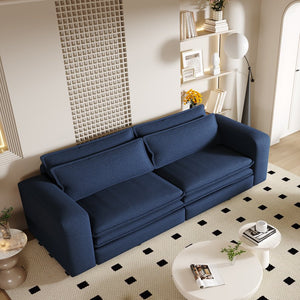 English Elm 93" King Size Sleeper Sofa Bed - 3-In-1 Convertible Chaise Lounge With Teddy Fabric & Pillows! W1885S00163