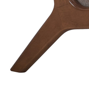 English Elm Lide Light Brown Fabric Accent Chair with Brown Wood Frame, Removable Cushion & 220lb Capacity B2726S00385