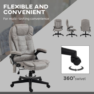 English Elm HOMCOM High-Back Massage Office Chair with 6-Point Vibration, Lumbar Heat, Recline & Remote Control W2225P200737