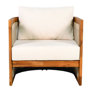 English Elm [set of 2] Acacia Hardwood Outdoor Club Chairs with Rope Weave Panels and Cushions N767P367654A_2