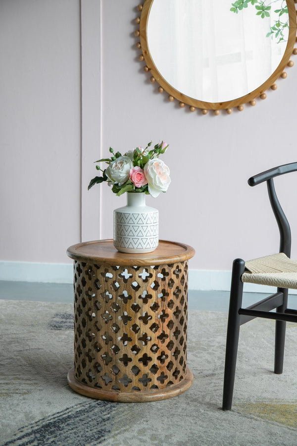 English Elm D5.9x7.9" Ceramic White Vase with Gold Trim and Geometric Triangle Pattern — Modern Curved Neck Accent centerpiece home décor elegant display W2078P391145