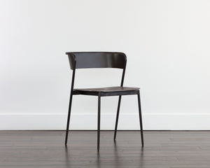 Sunpan Keanu Dining Chair - Modern Elegance with Unique Starburst Design, Crafted by Skilled Artisans Gunmetal
