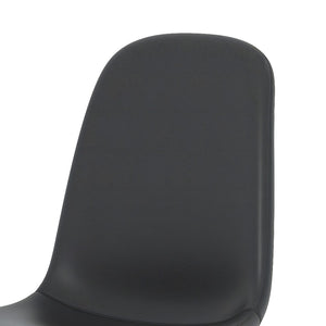 English Elm Table And Chair Set - Modern 71" White Grain Dining Table With Storage & 6 Black Pu Upholstered Chairs W1151S04265-GIGA