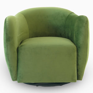 English Elm Ashcroft Furniture - Renee Green Velvet Swivel Chair — Luxurious Ergonomic Seat, Solid Wood Frame, 360° Smooth Rotation B183P281193