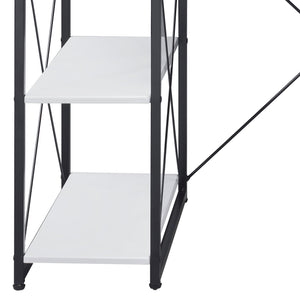 English Elm Amiel Multifunction Writing Desk with Storage Shelves and Drawer, Studio-Ready 47" Wooden Top White 62 L x 27 W x 5 H B2726P251266