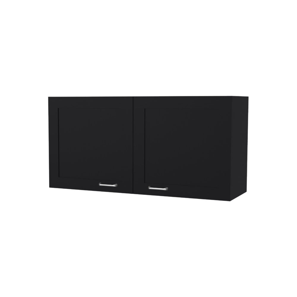 English Elm Fm Furniture Nakya Matte Black Wall Cabinet Open Shelf Modern Kitchen Storage B128P293888