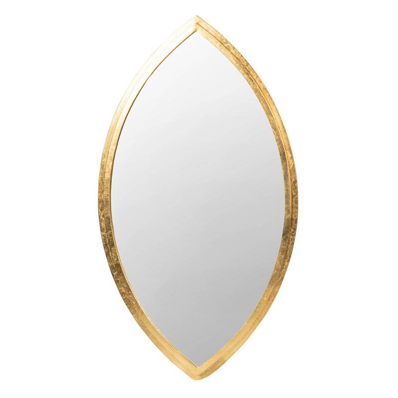 English Elm 23.7x42.8" Gold Frame Decorative Mirror with Elegant Curves for Foyer, Bedroom, Bathroom Accent Decor W2078P399176